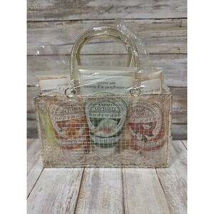 Sarah Michaels Body Wash Set 3pc 5oz Peach Seashore Raspberry Wire Basket READ
